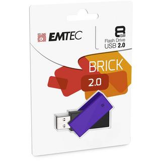 EMTEC  Emtec C350 Brick 2.0 unità flash USB 8 GB USB tipo A Nero, Viola 