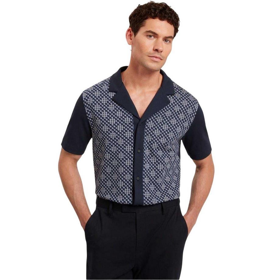 TED BAKER  Danlibe Camicia Motivo A Rombi 