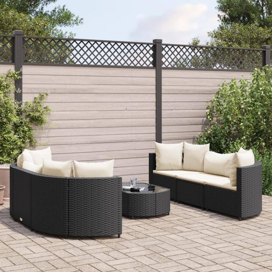 VidaXL set salotto da giardino Polirattan  