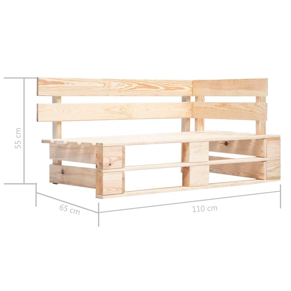 VidaXL Canapé d'angle palette bois de pin  