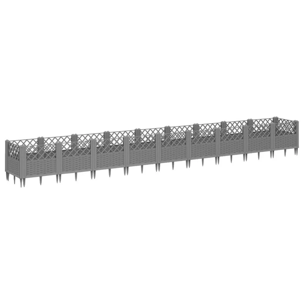 VidaXL - Jardinière polypropylène, One Size, Gris