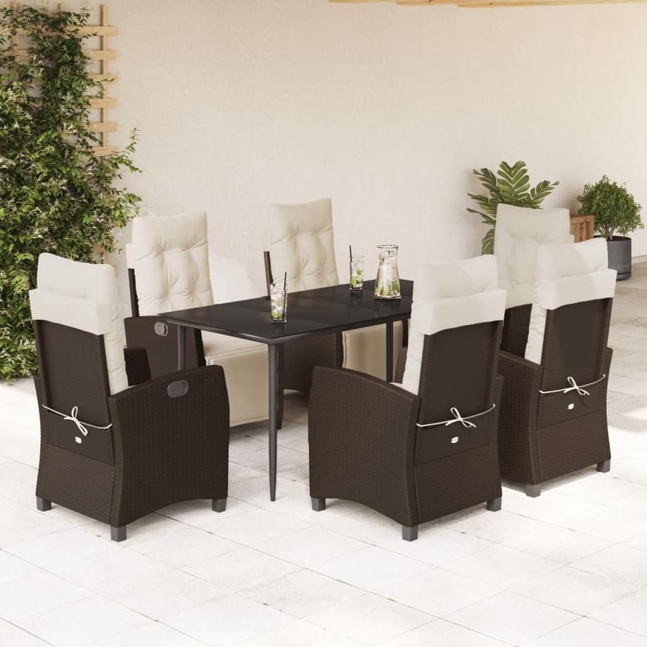 VidaXL set da pranzo da giardino Polirattan  