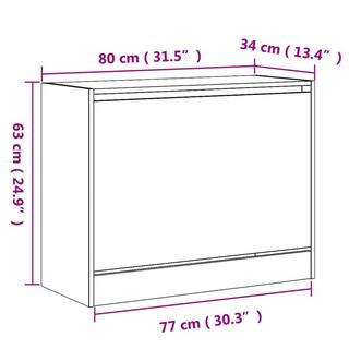 VidaXL scarpiera Legno multistrato  