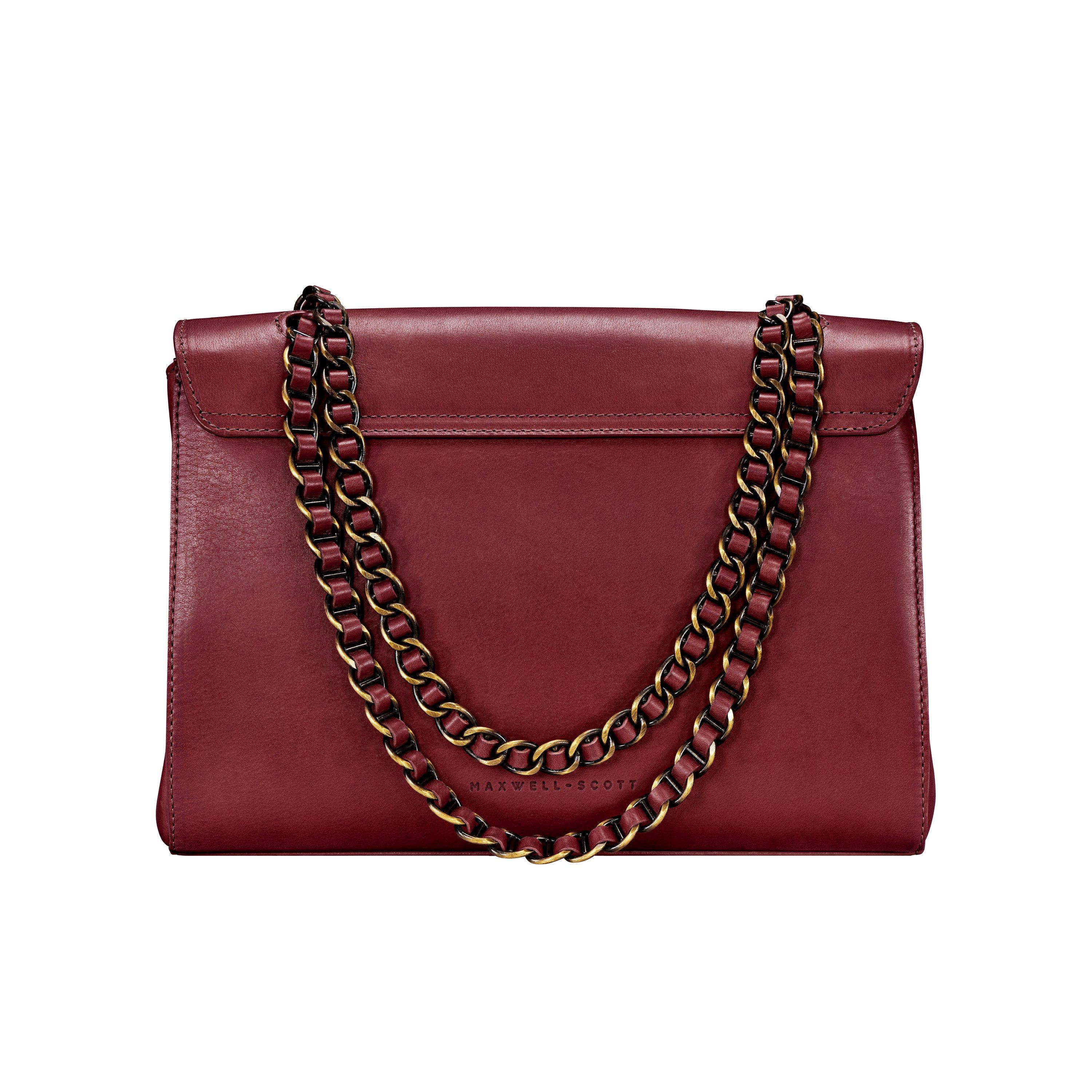 Maxwell Scott  Atessa -  Leder Chain Bag Handtasche 