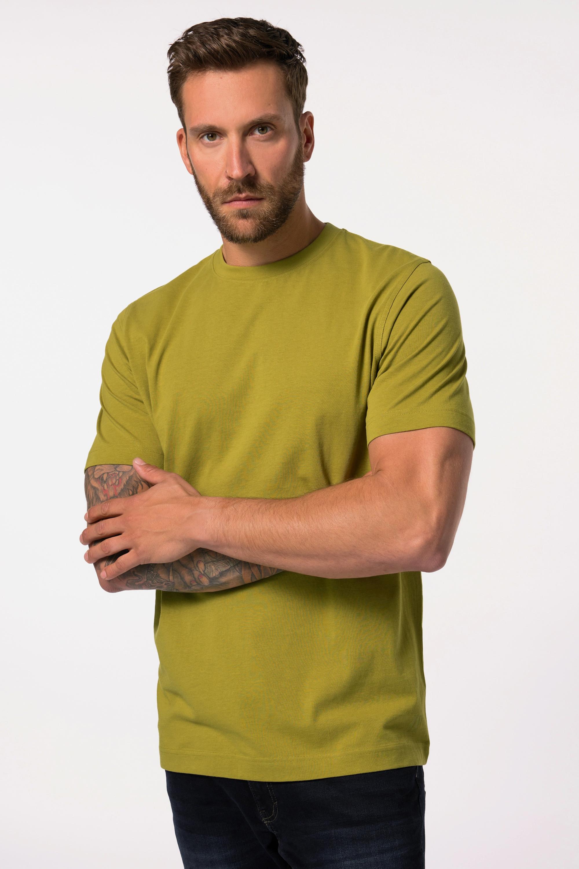 JP1880  T-shirt basic di cotone pettinato con scollo a girocollo, disponibile fino alla taglia 8XL 