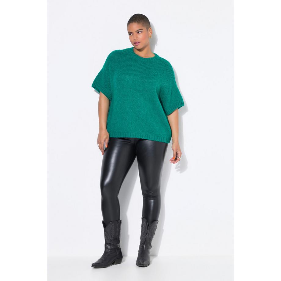 Studio Untold Oversize Fancy-Strick Halbarm Pullover  