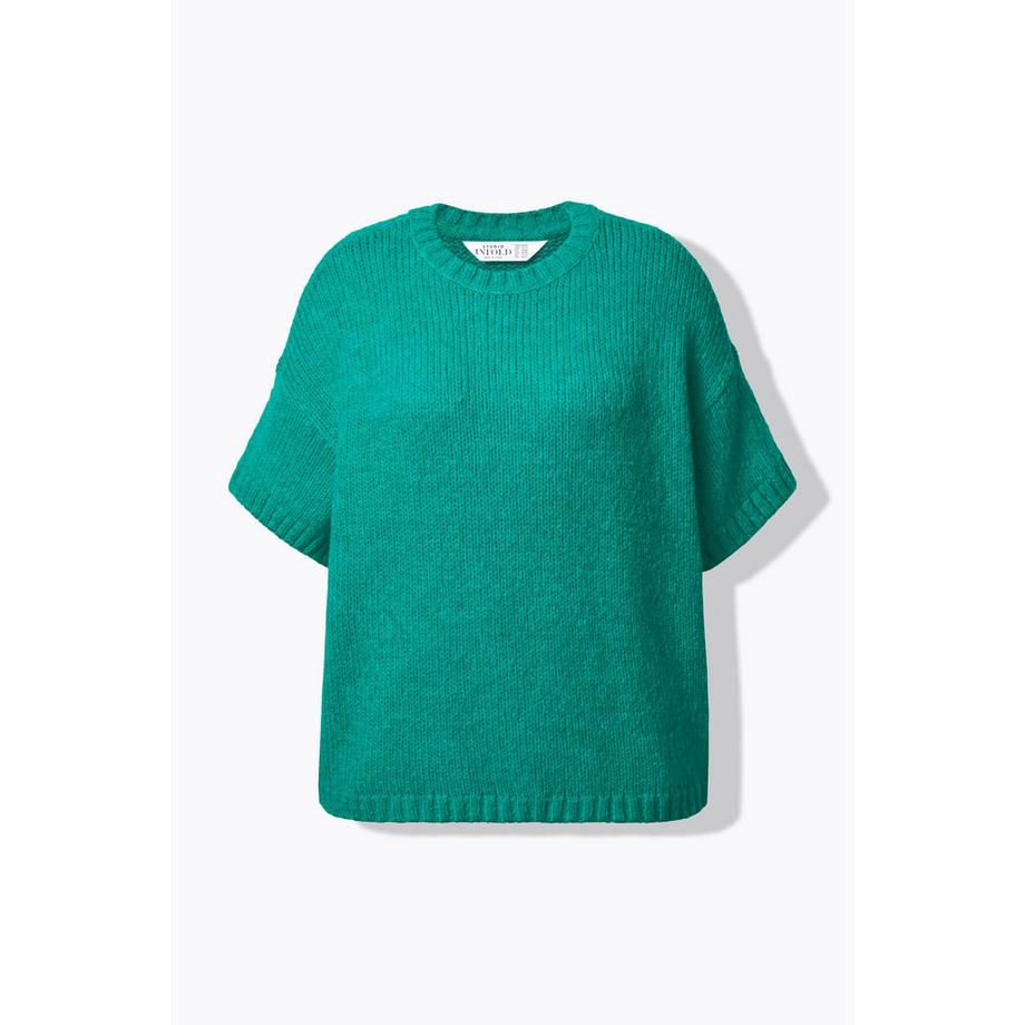 Studio Untold Oversize Fancy-Strick Halbarm Pullover  