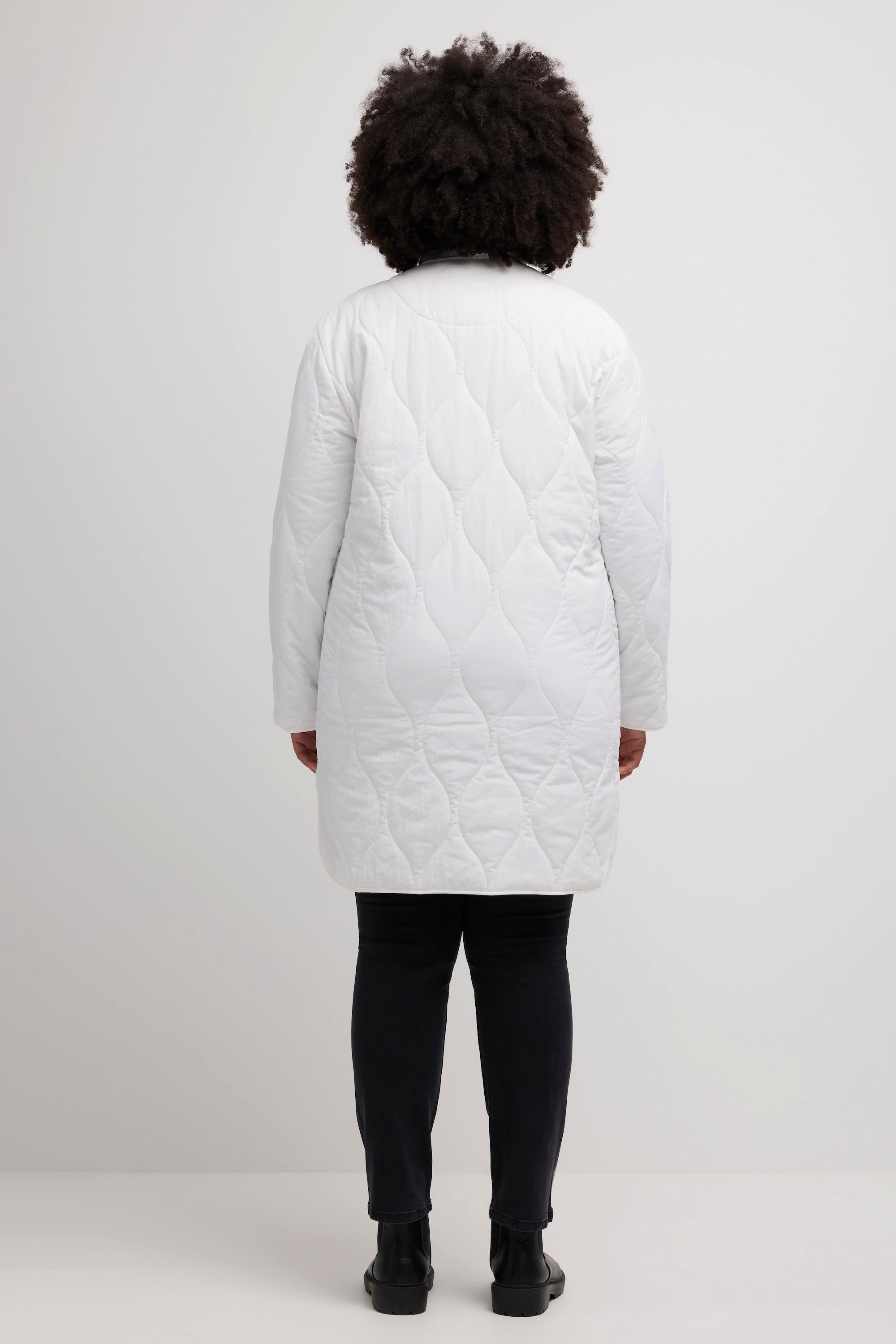 Ulla Popken Giacca Trapuntata Calda Imbottita Trapuntatura a Onde  