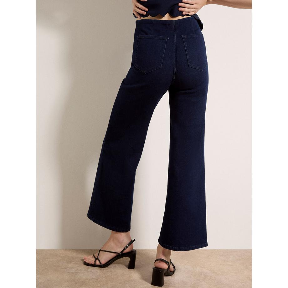 APRICOT Zara Jeans mit weitem Bein und elastischem Bund  