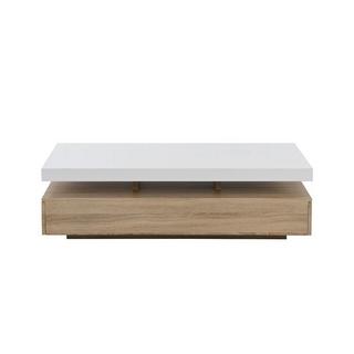 Vente-unique Table basse FELIX 2 Tiroirs MDF  Chêne  