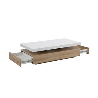 Vente-unique Couchtisch mit 2 Schubladen MDF Eichefarben FELIX  