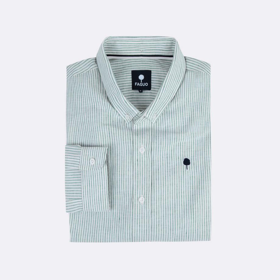 Faguo Camicia a Righe Maniche Lunghe  