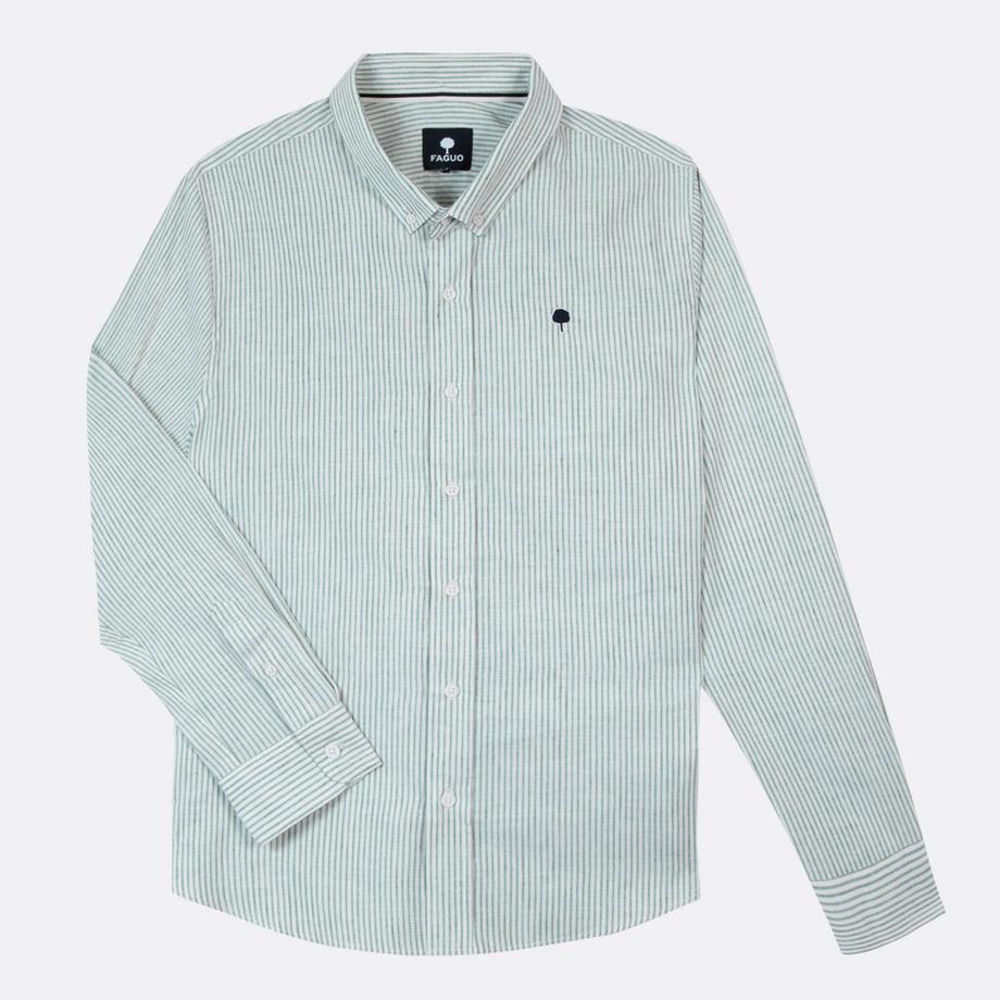 Faguo Camicia a Righe Maniche Lunghe  