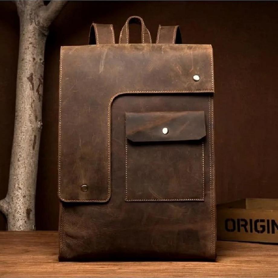 Only-bags.store Rucksack, Stilvoller Lederrucksack  