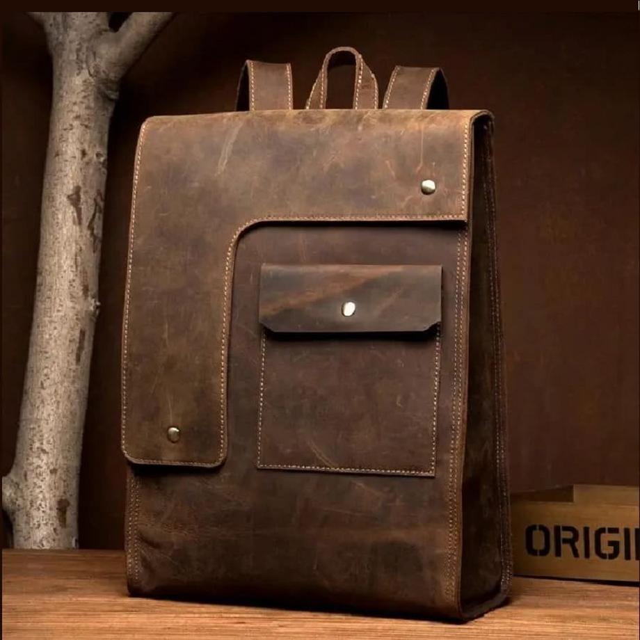 Only-bags.store Rucksack, Stilvoller Lederrucksack  