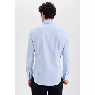 Seidensticker Business Hemd Shaped Fit Langarm Uni  Blau