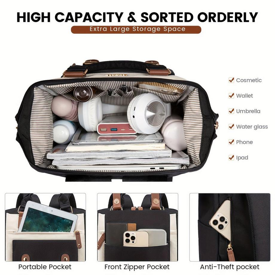 Only-bags.store Stilvoller kleiner Laptop Rucksack College Daypack  