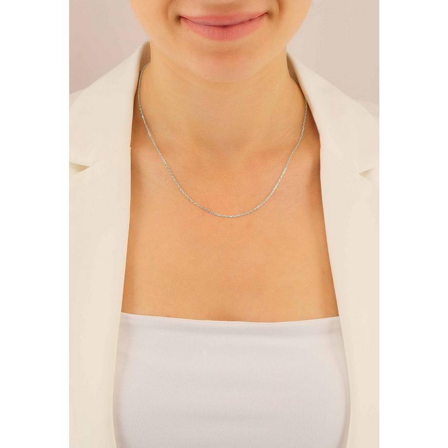 MUAU Schmuck  Collier Anker Weissgold 750, 1.4mm, 45cm 