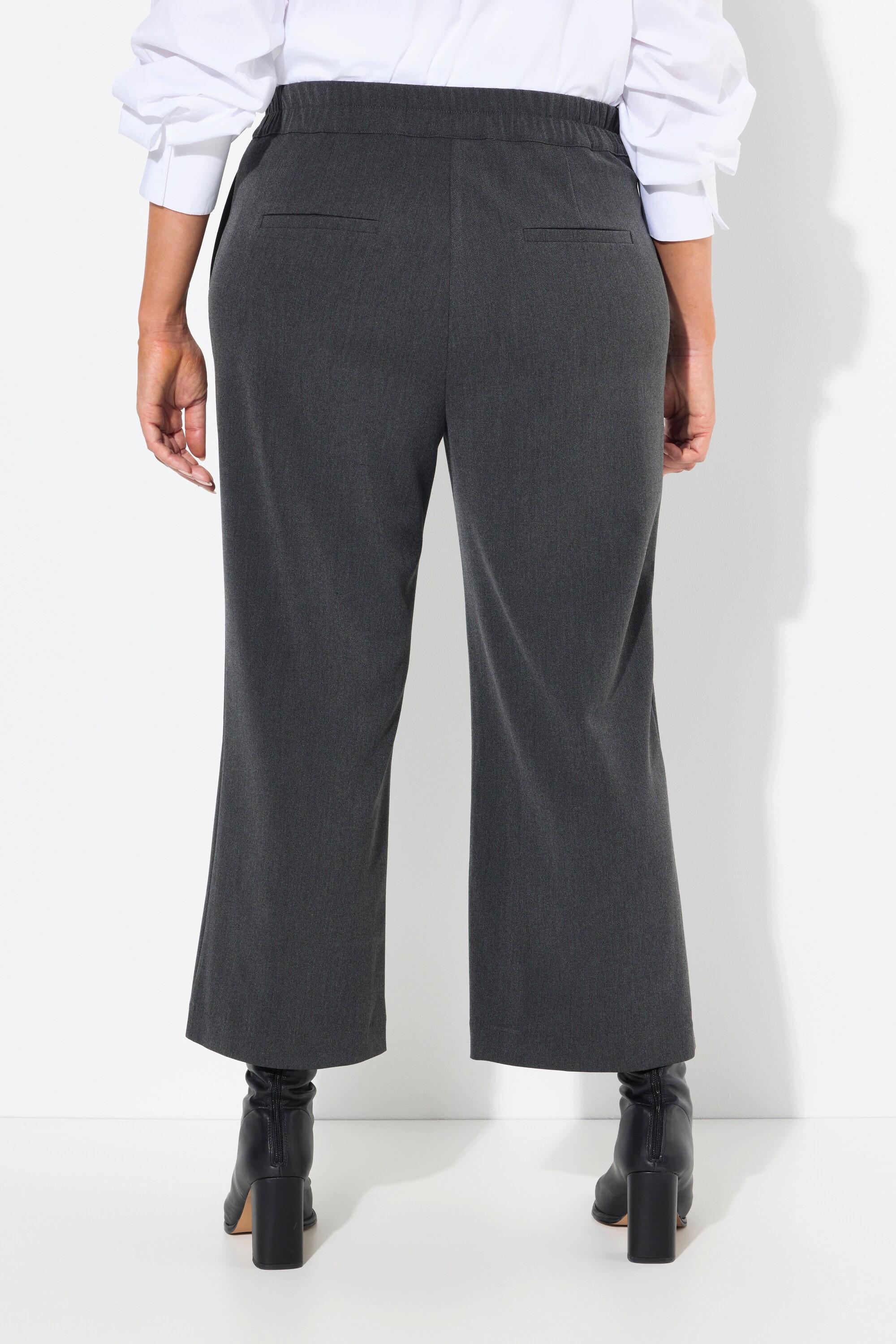 Ulla Popken Culottes Gamba Larga Vita Elastica Viscosa Stretch  