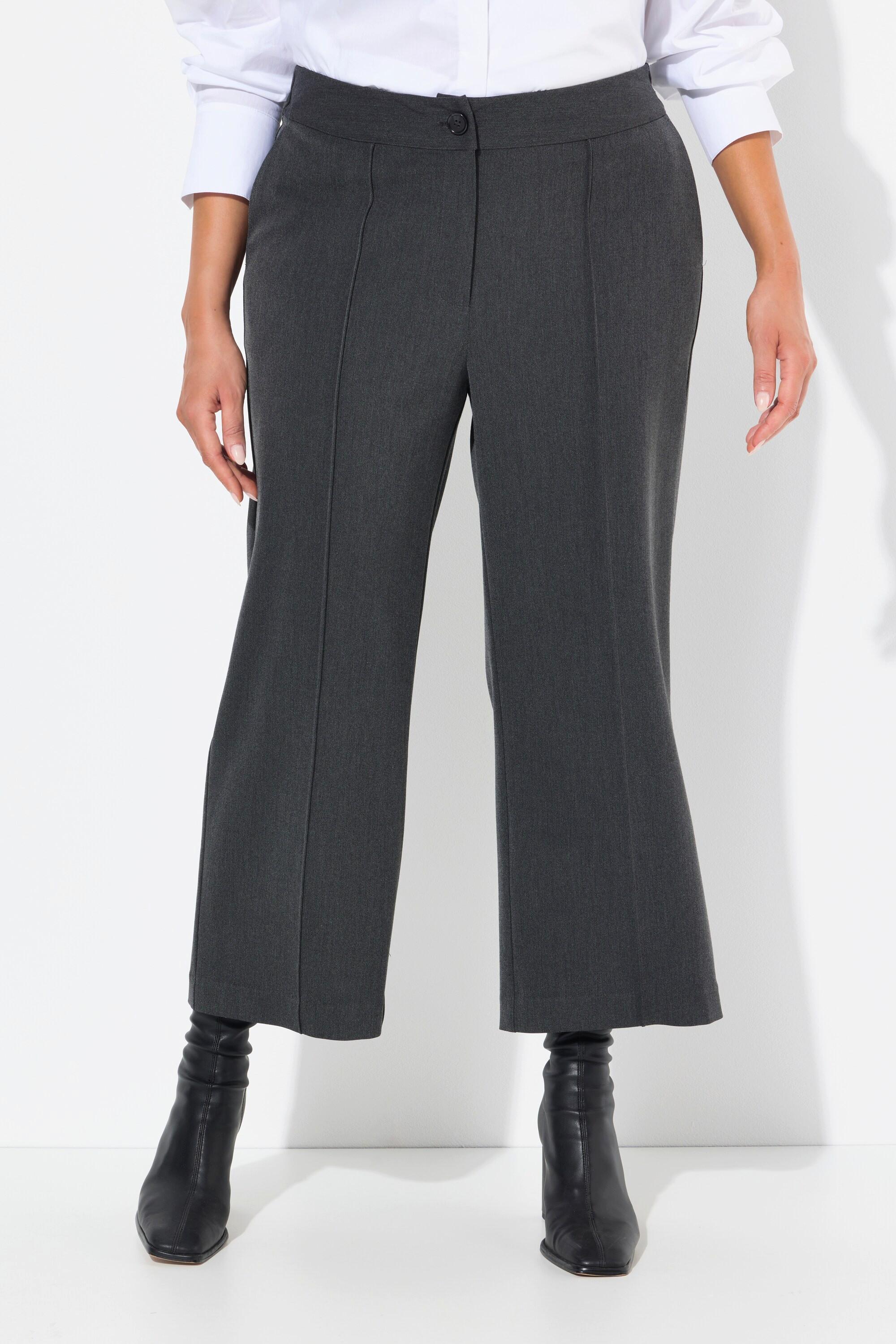 Ulla Popken Culottes Gamba Larga Vita Elastica Viscosa Stretch  