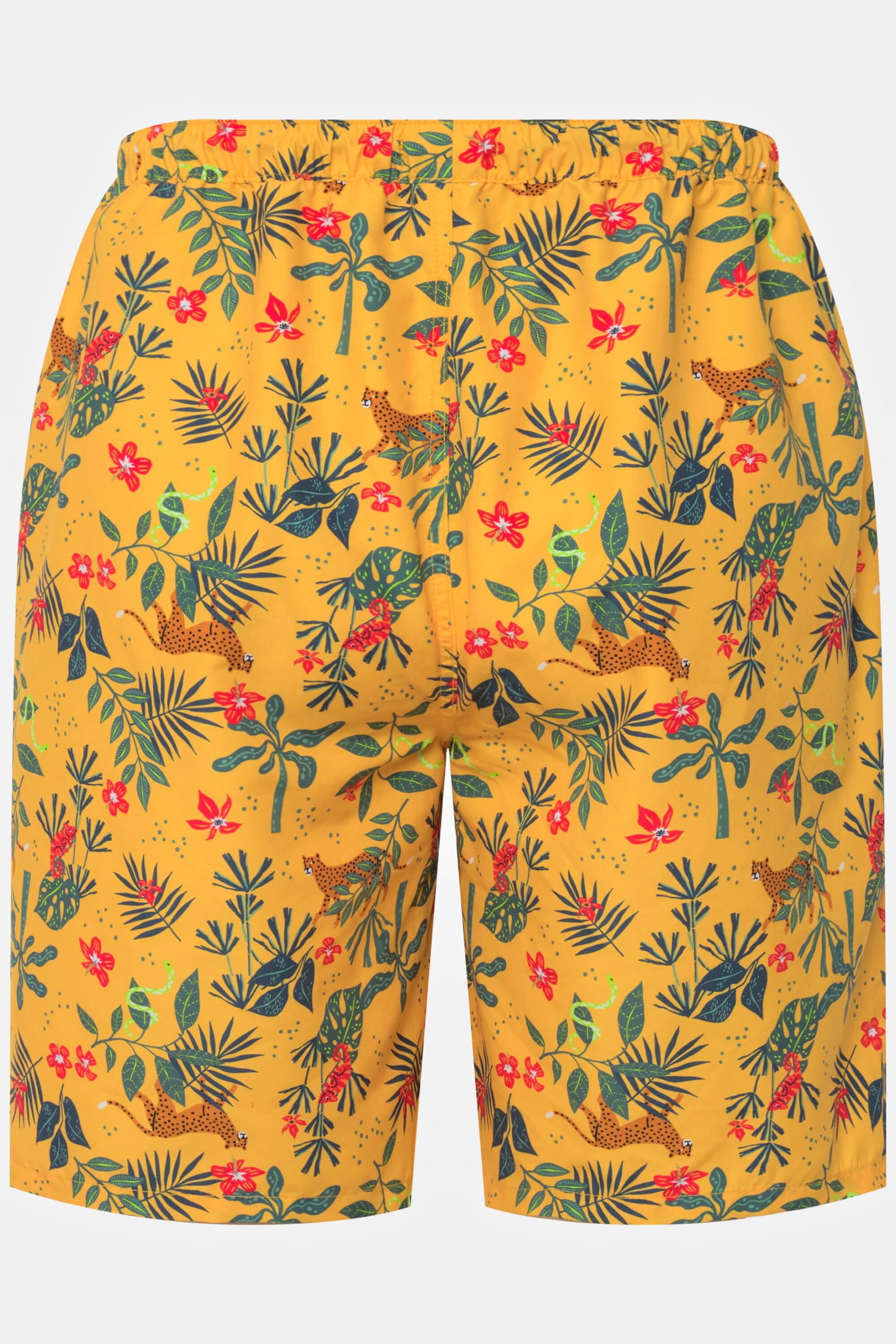 Ulla Popken  Hybrid-Shorts, Tropical, Mikrofaser 