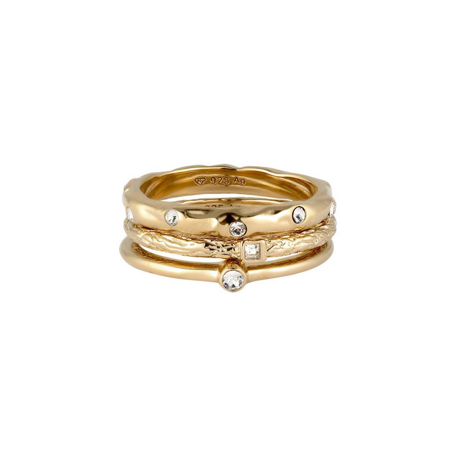 Elli  Ensemble Bague Cristaux De Verre 925 Sterling Silver 