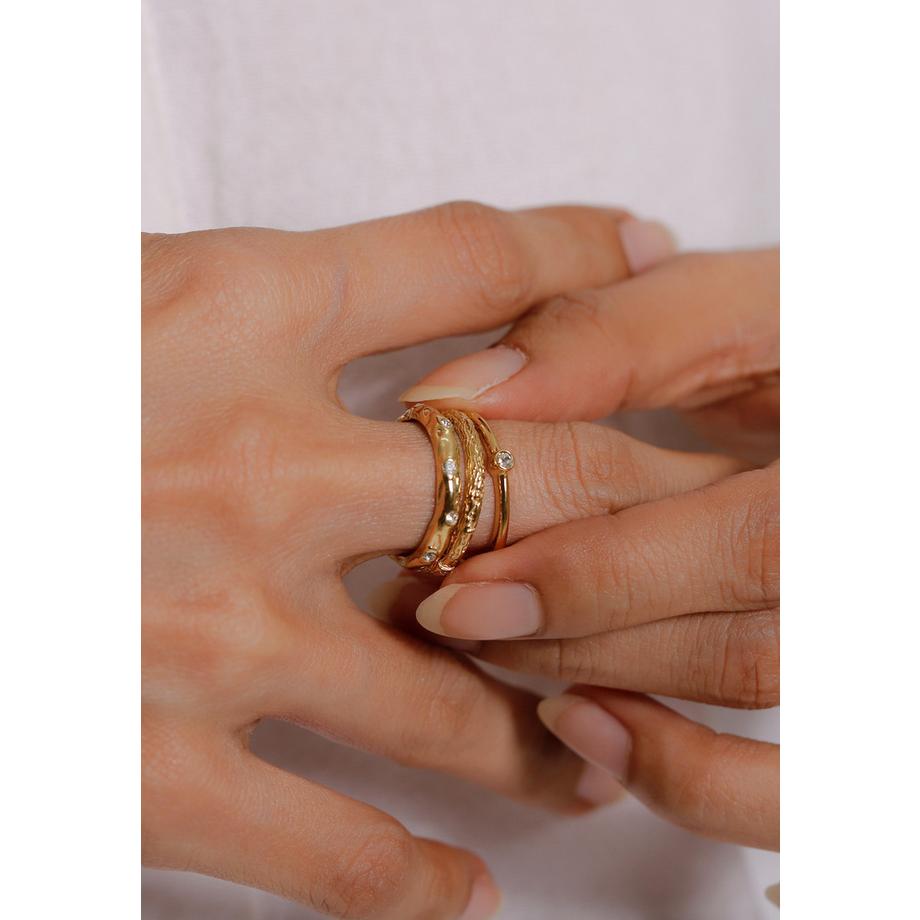 Elli  Ensemble Bague Cristaux De Verre 925 Sterling Silver 