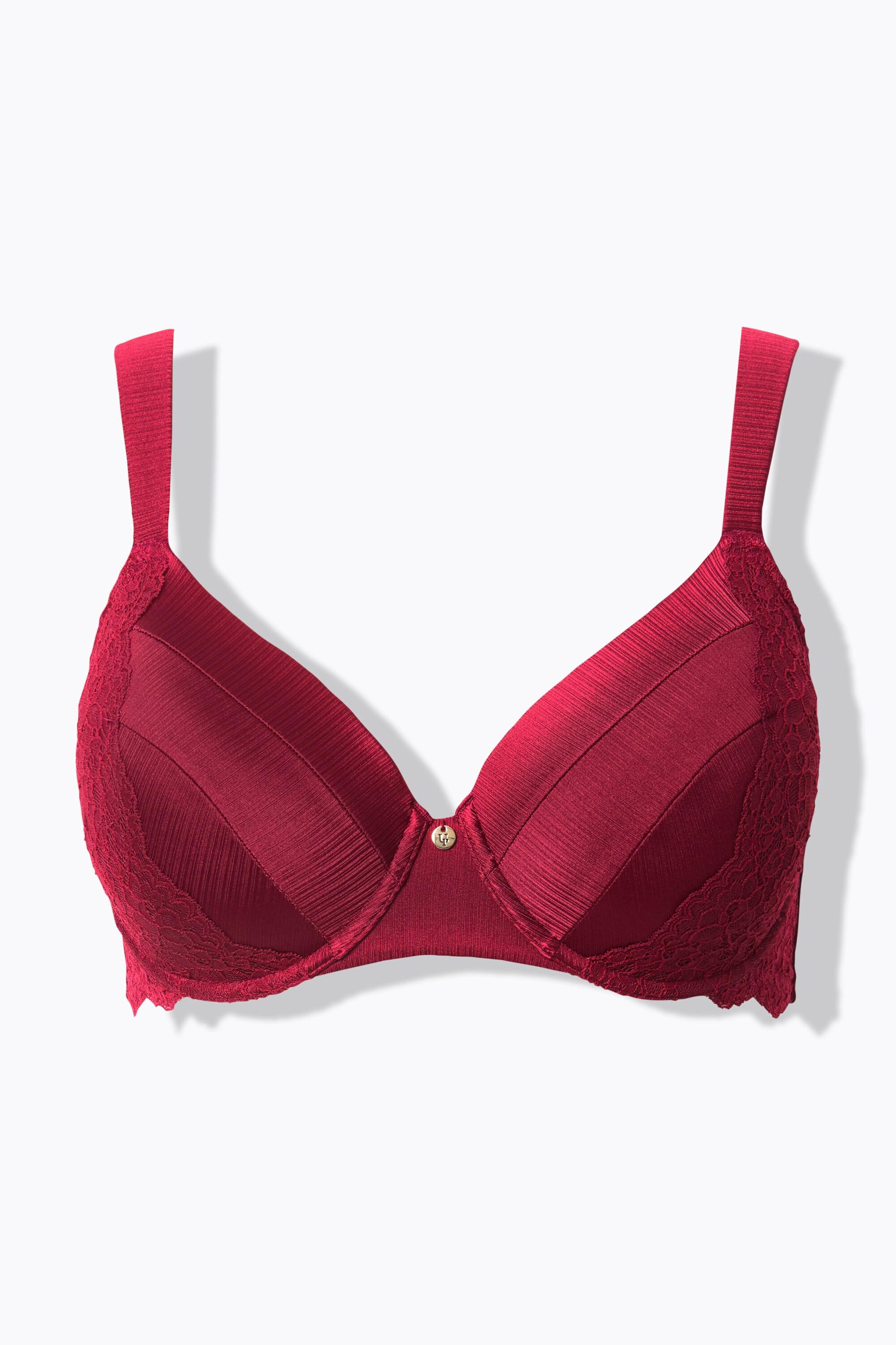 Ulla Popken Soutien-gorge à armatures bonnets souples satin dentelle  