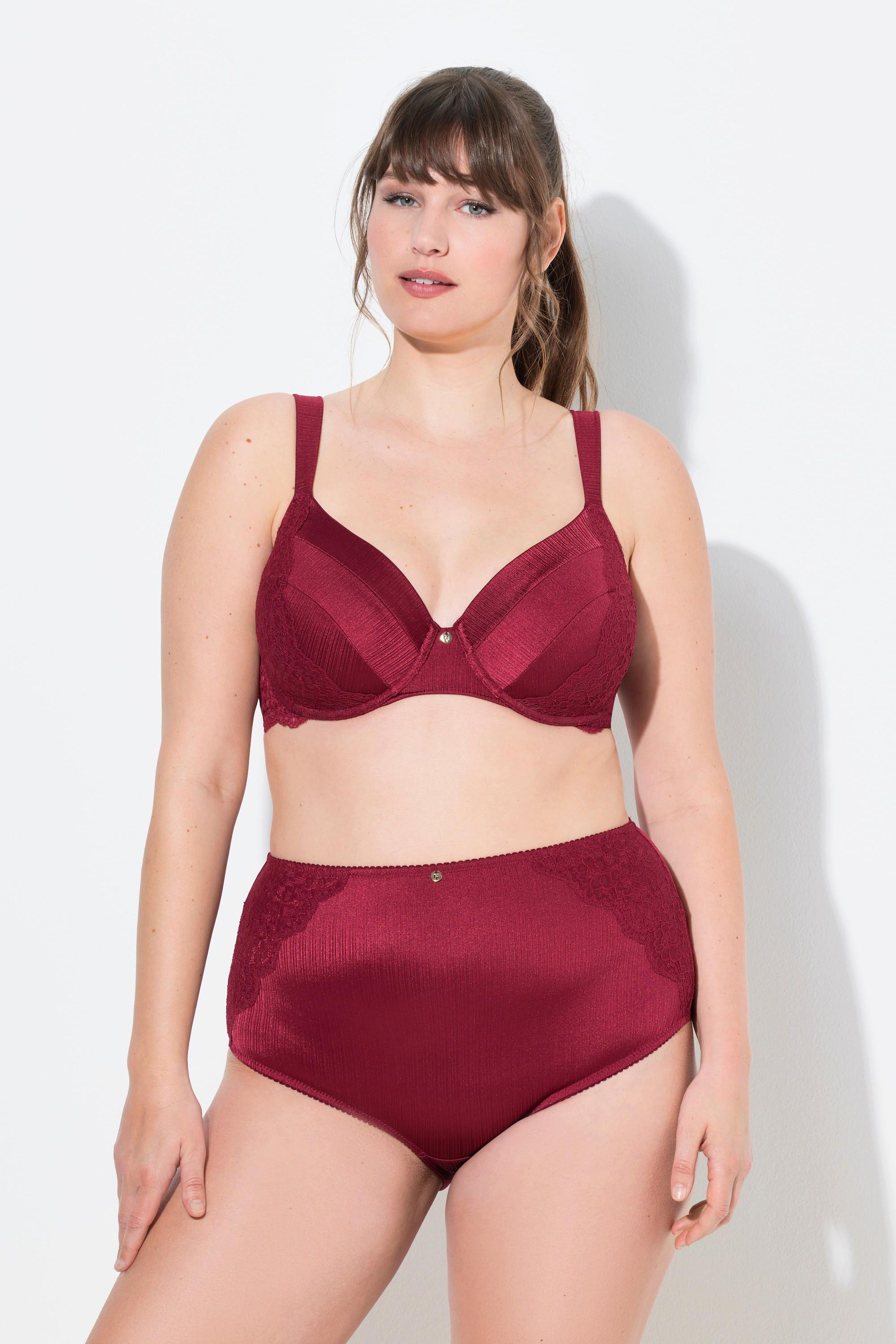 Ulla Popken Soutien-gorge à armatures bonnets souples satin dentelle  