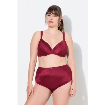Reggiseno di raso con ferretto, coppe morbide, pizzo e coppa B-F