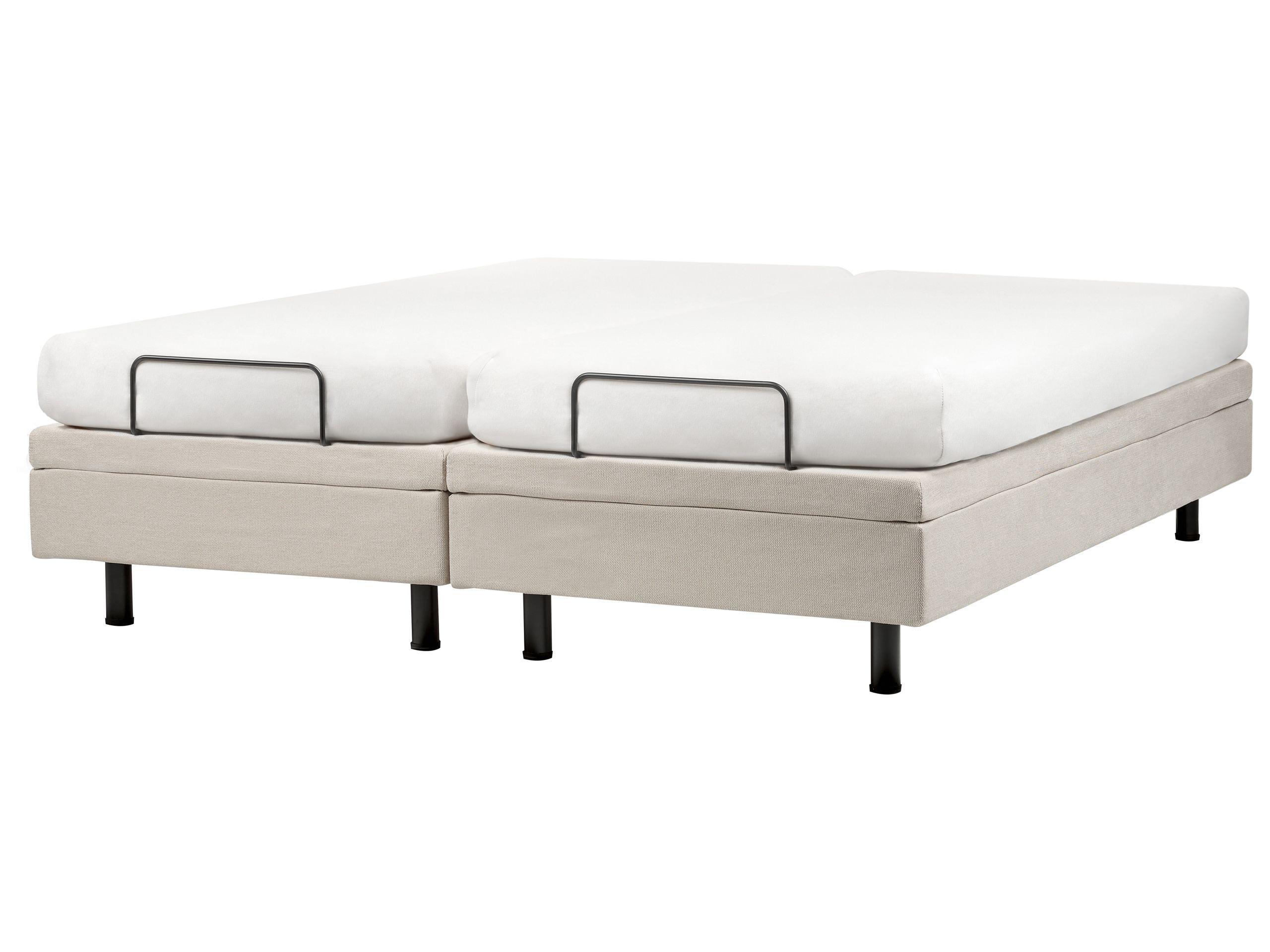 Beliani Lit réglable sans tête de lit en Tissu Moderne DUKE II  