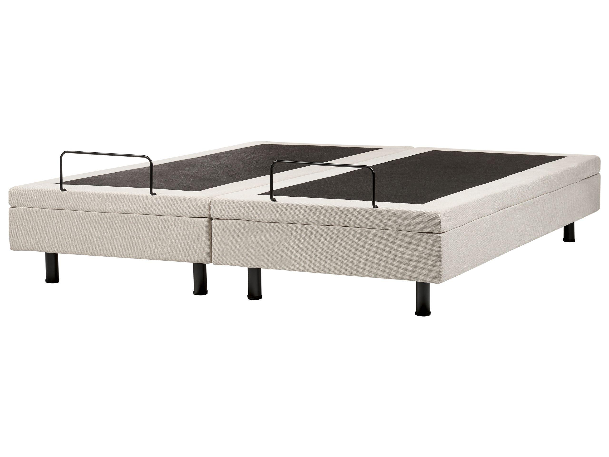 Beliani Lit réglable sans tête de lit en Tissu Moderne DUKE II  