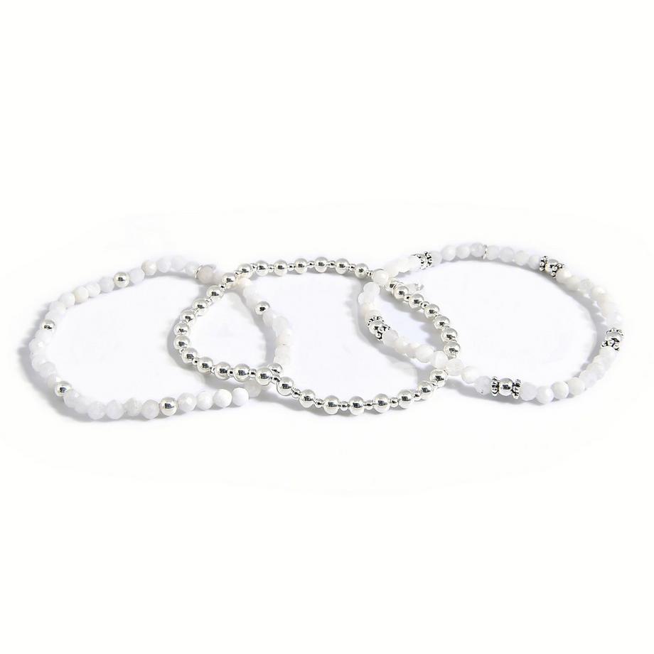 Balibay  Jumuna Armbänder vereint als Bundle mit Mondsteinen 