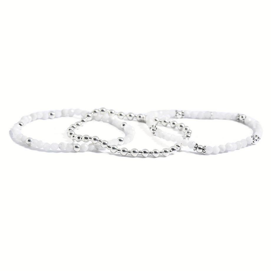 Jumuna Armbänder vereint als Bundle mit Mondsteinen