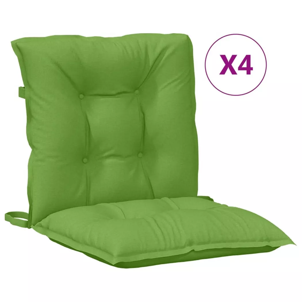 VidaXL - Coussin de chaise à dossier bas tissu, One Size, Vert