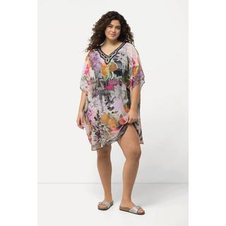 Ulla Popken Tunica Scollo V Perline Mezze Maniche  