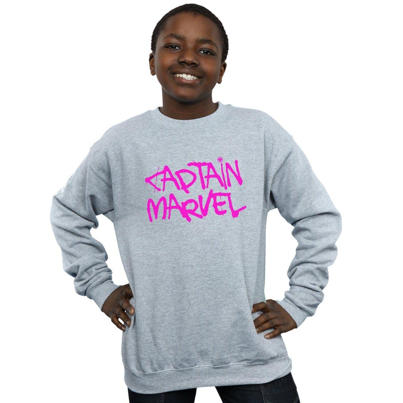 MARVEL  Captain Spray Text Sweatshirt 