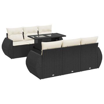 Gartensofa set poly-rattan