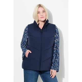 Ulla Popken  Gilet trapuntato e smanicato con colletto alto e tasche con cerniera 