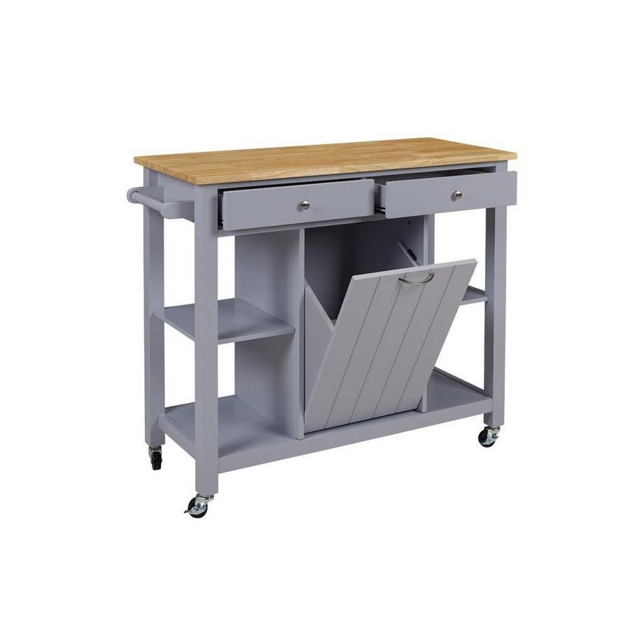 Vente-unique Küchenwagen Servierwagen Holz Haley  