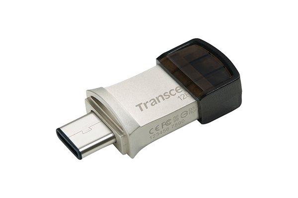 Transcend  Transcend JetFlash 890 USB-Stick 128 GB USB Type-A / USB Type-C 3.2 Gen 1 (3.1 Gen 1) Schwarz, Silber 