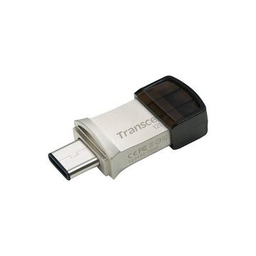 Transcend JetFlash 890 unità flash USB 128 GB USB Type-A / USB Type-C 3.2 Gen 1 (3.1 Gen 1) Nero, Argento