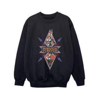 MARVEL  Wakanda Forever Tribal Spear Chest Sweatshirt 