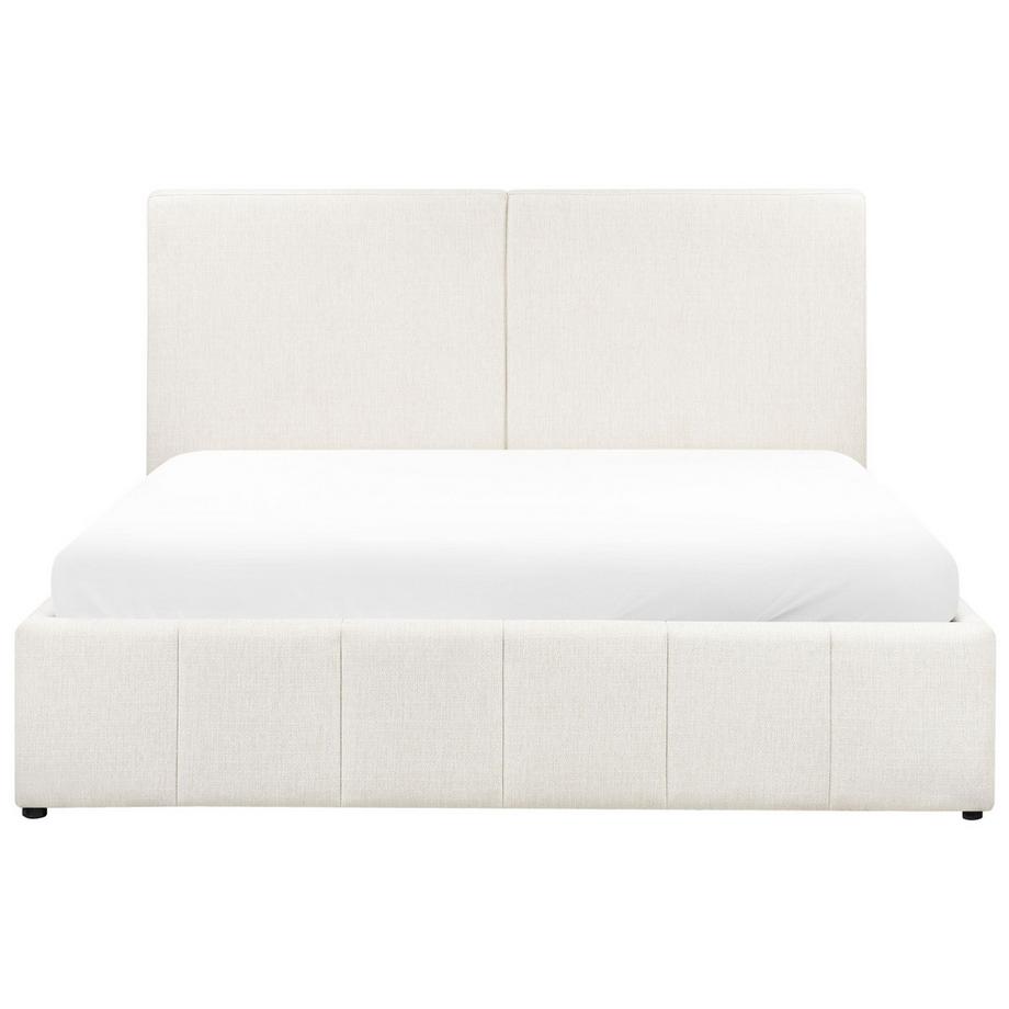 Beliani Bett mit Stauraum aus Stoff Modern CASTELNAVET  