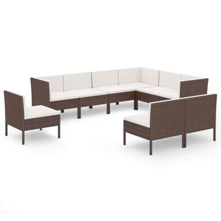 VidaXL Garten-sofagarnitur poly-rattan  