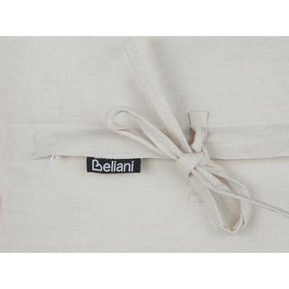 Beliani Lot de 2 coussins décoratifs en Lin Traditionnel SASSAFRAS  