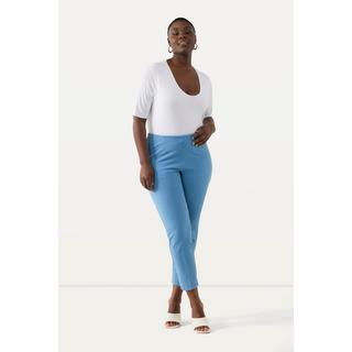 Ulla Popken  Pantalon 7/8, passepoil, taille élastique, jambe slim 