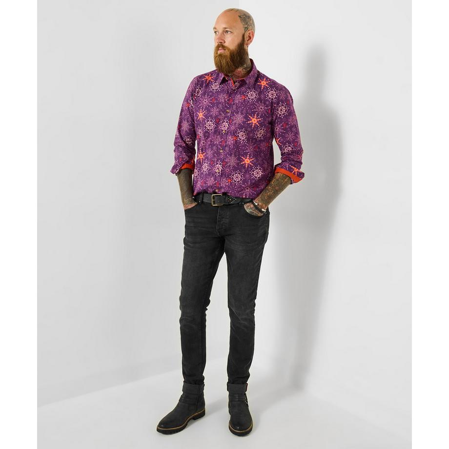 Joe Browns Schneeflockenmuster Langarmhemd  