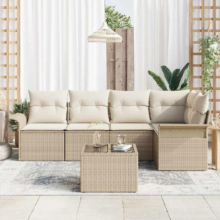VidaXL Outdoor-sofagarnitur poly-rattan  