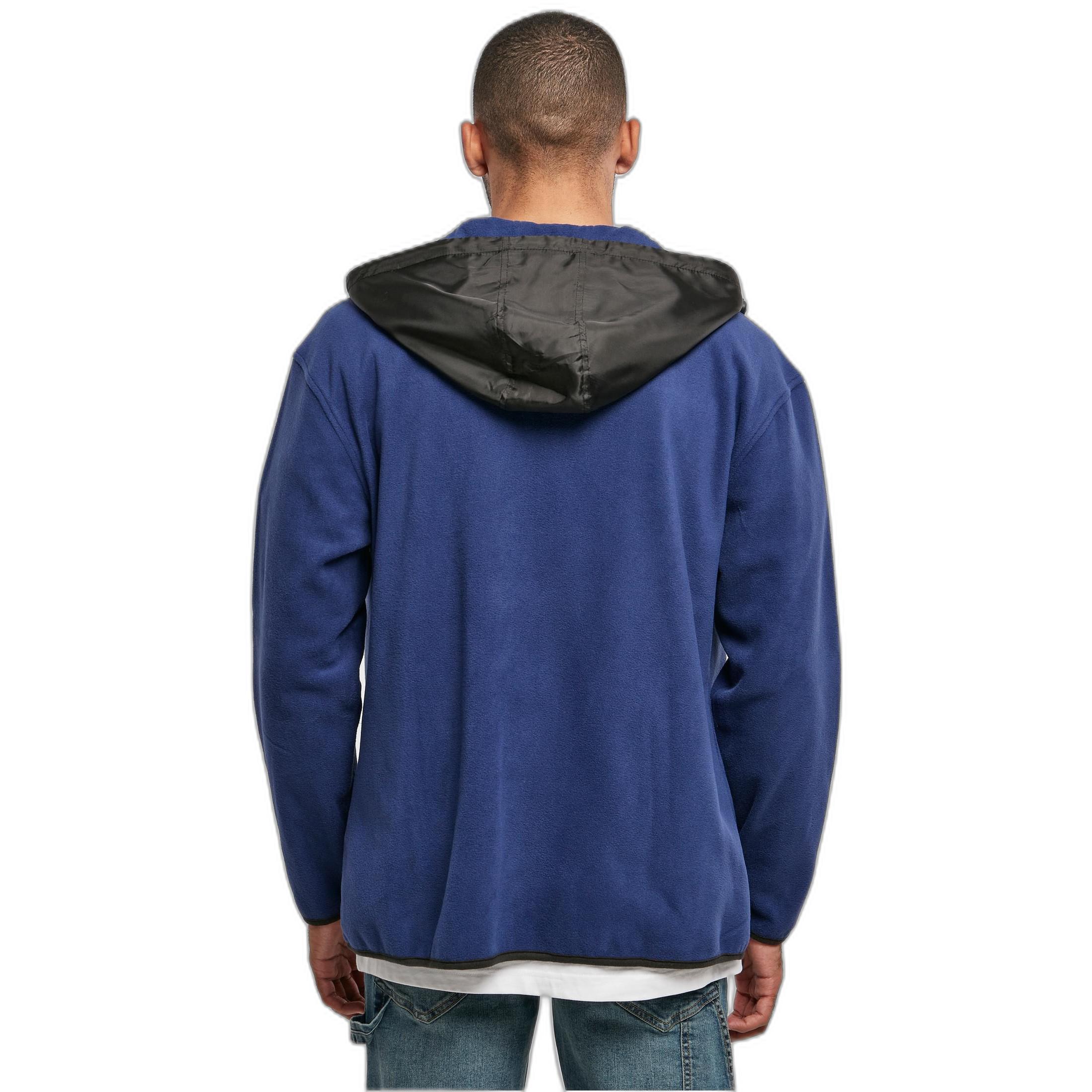 URBAN CLASSICS  fleece mit kapuze micro 